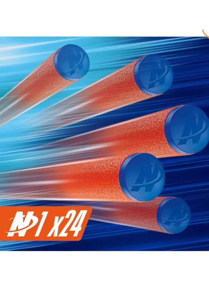 Nerf Sünger Mermili Işıklı Loadout Cyberlight Ghost 24 Mermili Sünger Dart Atan Nerf Silah 35 cm 7