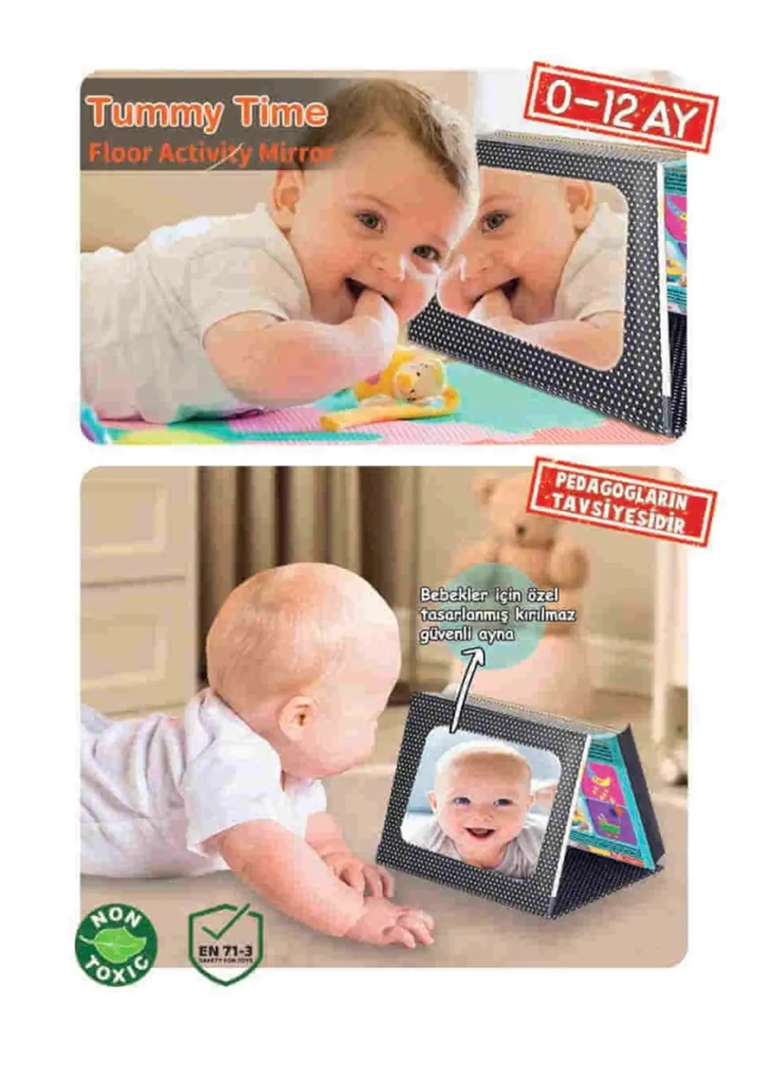 Tummy Time Aynalı Zeka Kartları 1