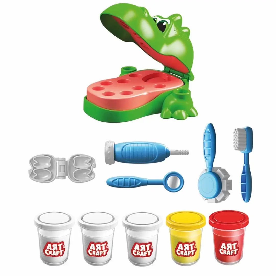 Dede Art Craft Dino Dişçi Oyun Hamuru Seti 3