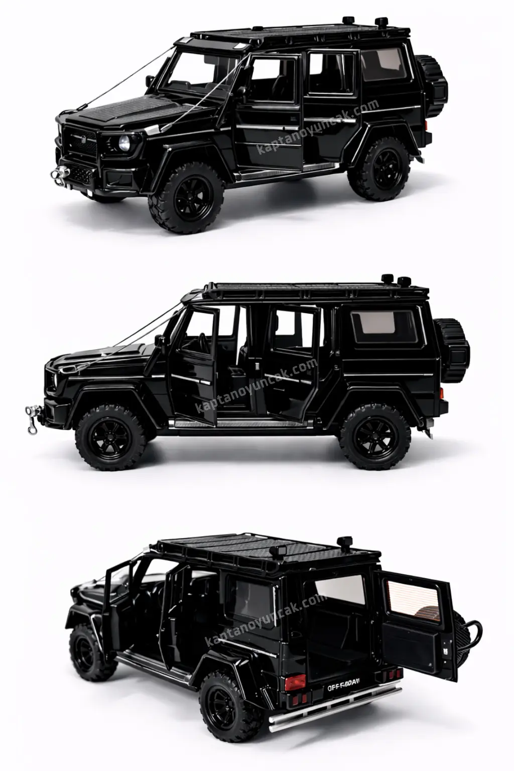 Kapıları Açılıp Kapanabilen Çek Bırak Sesli ve Işıklı Metal Mercedes Amg G63 Jeep