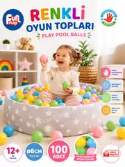 Oyun Havuzu Topları 6 Cm 100 Adet Poşetli 1