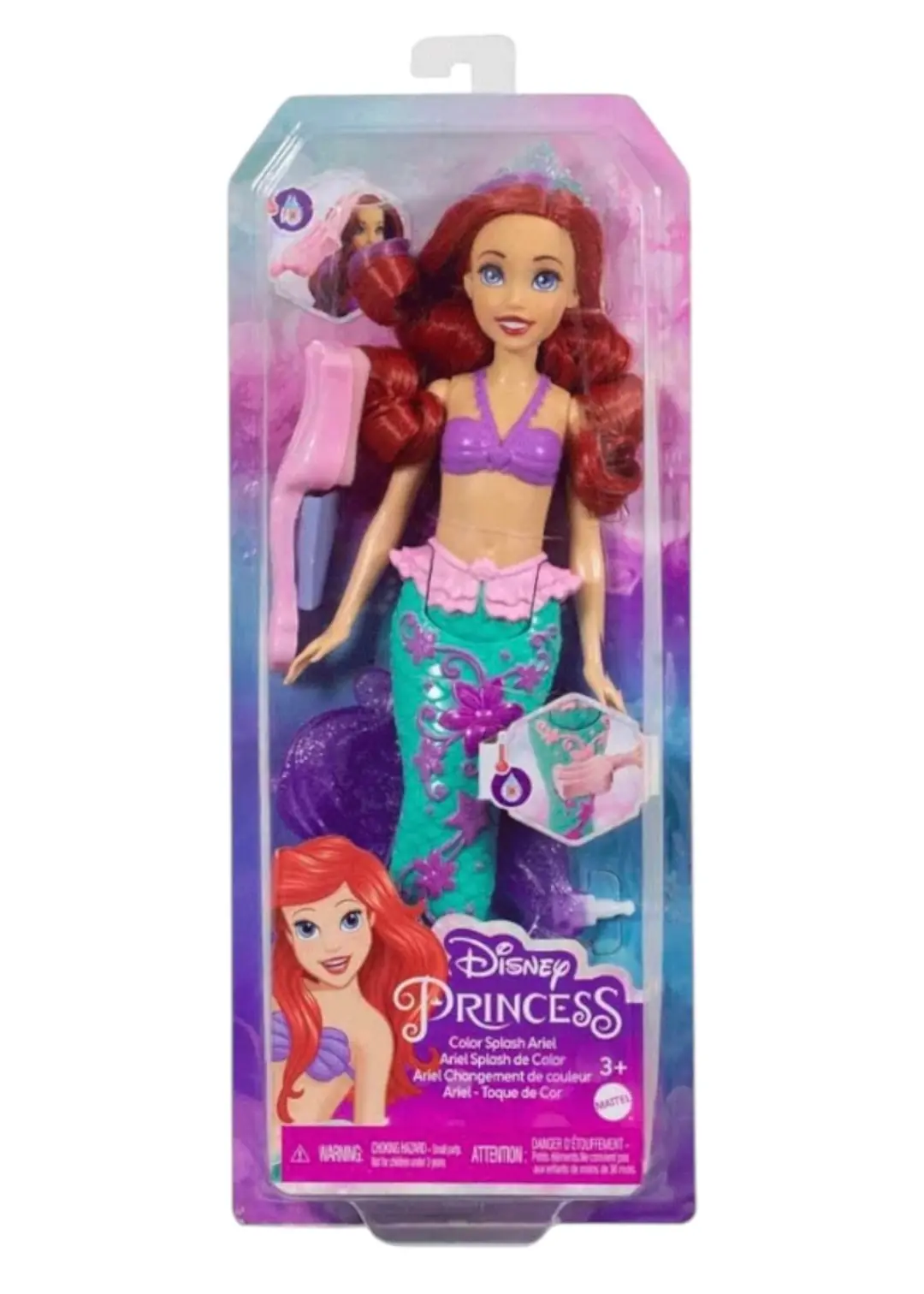 Disney Prenses Muhteşem Renk Değiştiren Saçlı Deniz Kızı Ariel HLW00 4