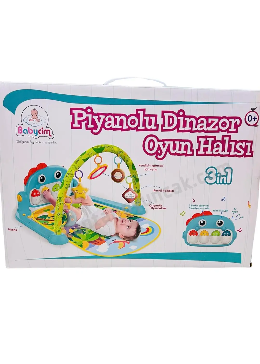 Babycim Eğitici Piyanolu Dinazor Oyun Halısı 10