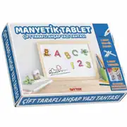 Manyetik Çift Taraflı Tablet Ahşap Yazı Tahtası 3