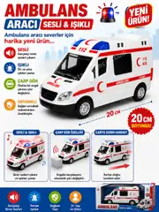 Sürtmeli Sesli ve Işıklı Ambulans Ekip Araba 1