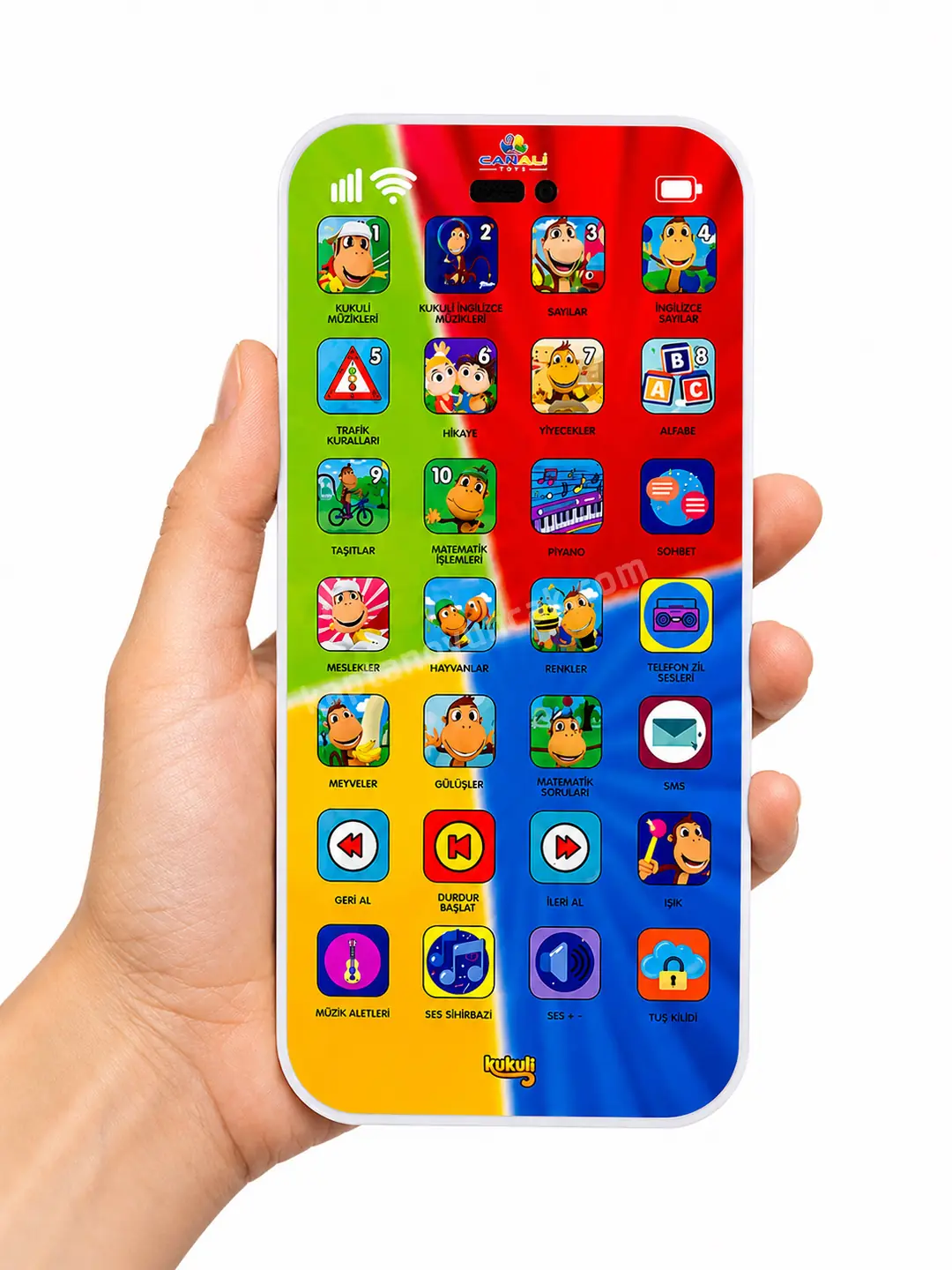 Şarjlı Kukuli Eğitici Telefon Pro Max Dokunmatik +500 Farklı Eğitici Türkçe Sesli Fonksiyonlu Telefon
