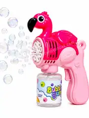 Pilli Otomatik Flamingo Köpük Balon Tabancası 4