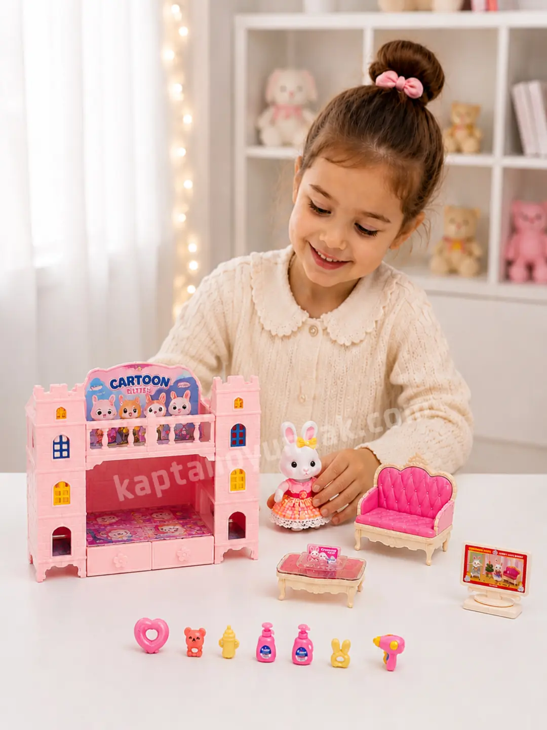 Bay Dreamy Mini Tavşan Ailesi Eğlenceli Ranza Seti