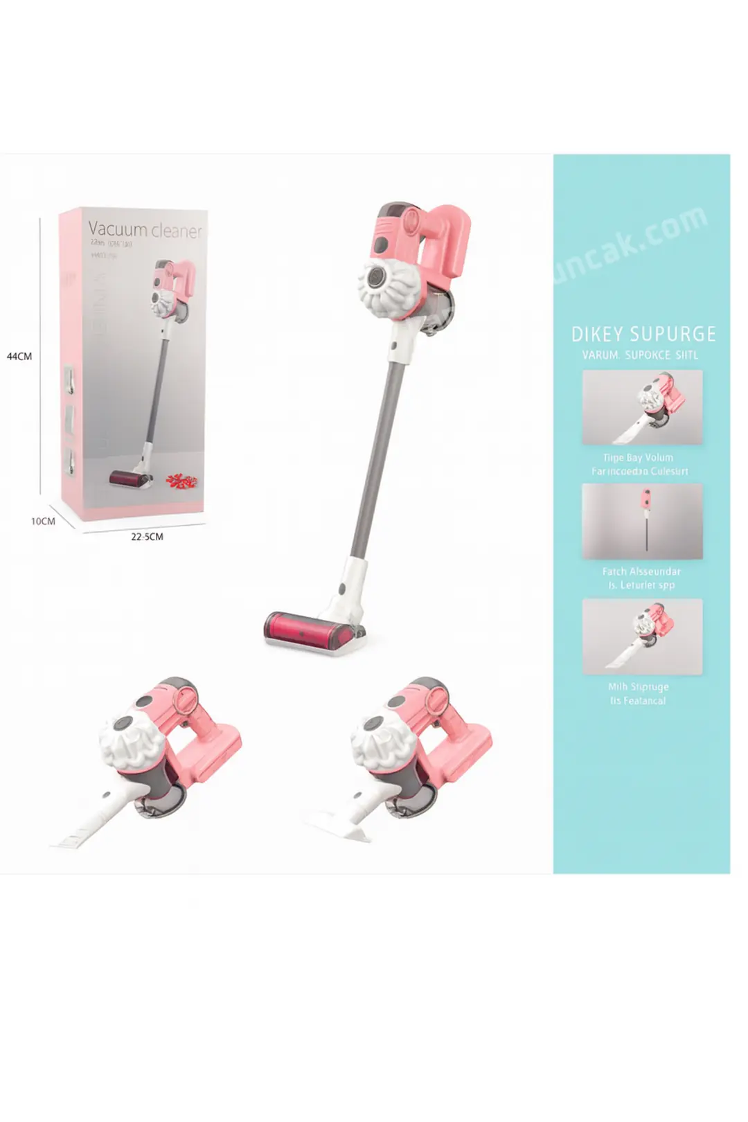 Ayaklı Dyson Dikey Süpürge Pilli Süpürge 3ü 1 Arada Aparatlı Çekim Gücü 4