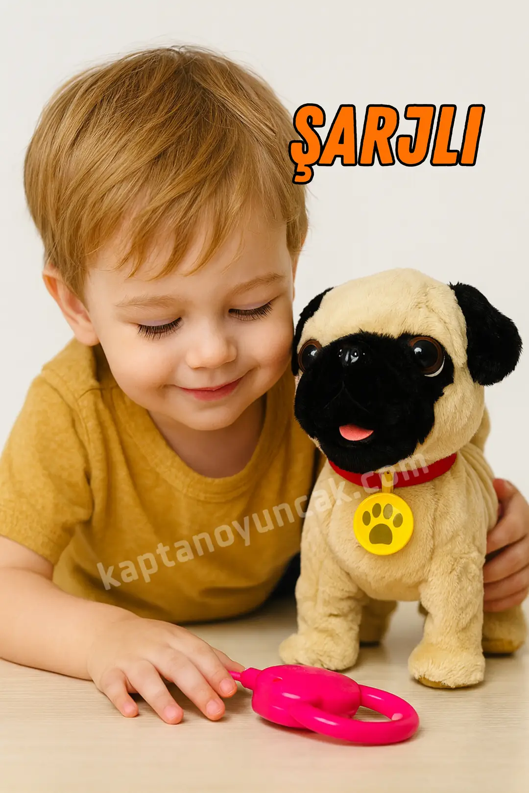 Tasmalı Dil Çıkartan Şarjlı Sesli Hareketli Sevimli Köpek Büyük Boy 5