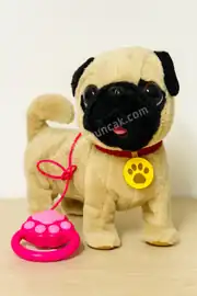 Tasmalı Dil Çıkartan Şarjlı Sesli Hareketli Sevimli Köpek Büyük Boy 1