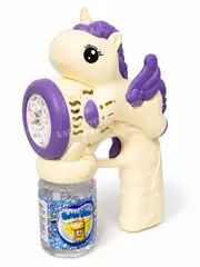 Pilli Otomatik Unicorn Pony At Köpük Balon Tabancası 4