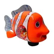 Hareketli Yürüyen Balık Oyuncak - Müzikli 3D Işıklı 1