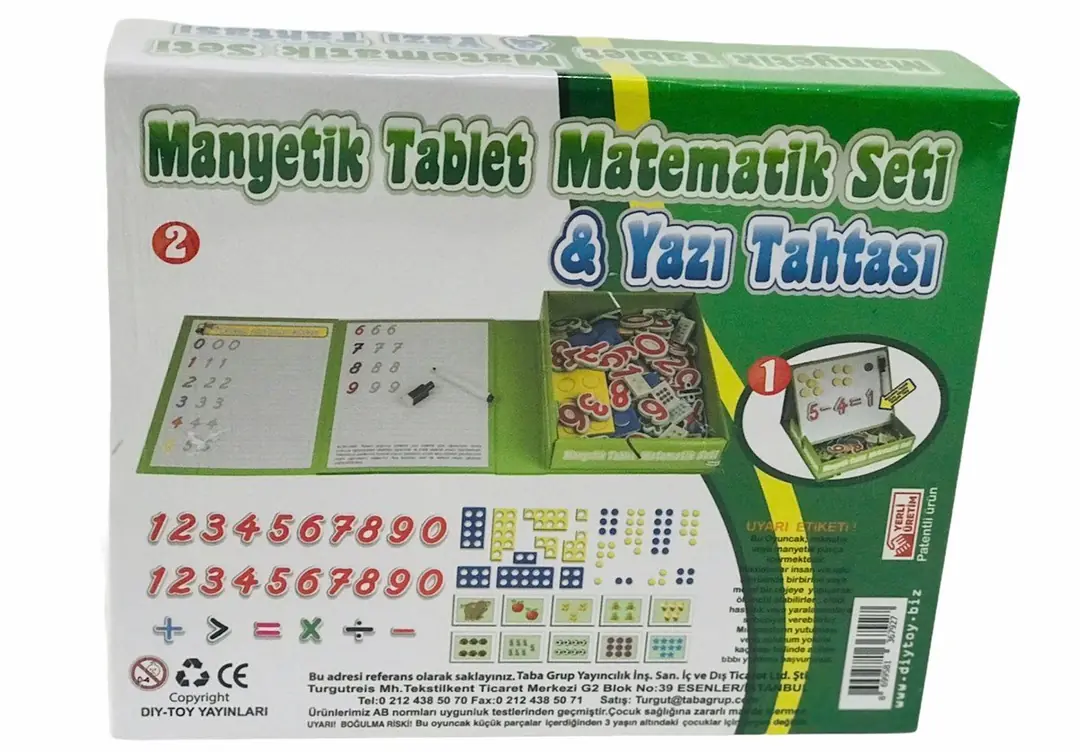 Manyetik Tablet Matematik Seti Yazı Tahtası Eğitici Oyuncak 5