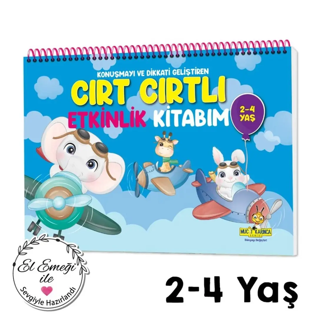 Konuşma ve Dikkati Geliştiren Cırt Cırtlı Etkinlik Kitabım: 2-4 yaş 1
