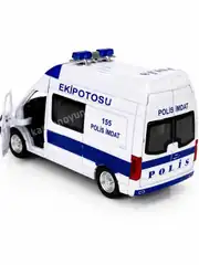 Sesli Çek Bırak İlk Yardım Aracı Metal Polis Araba 4