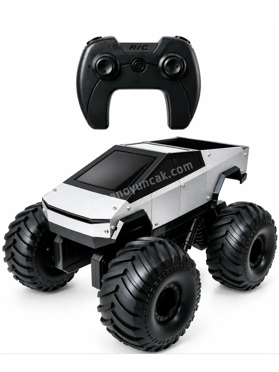 Uzaktan Kumandalı Şarjlı Suda ve Karada Gidebilen Tesla Cybertruck Off Road Araba 6