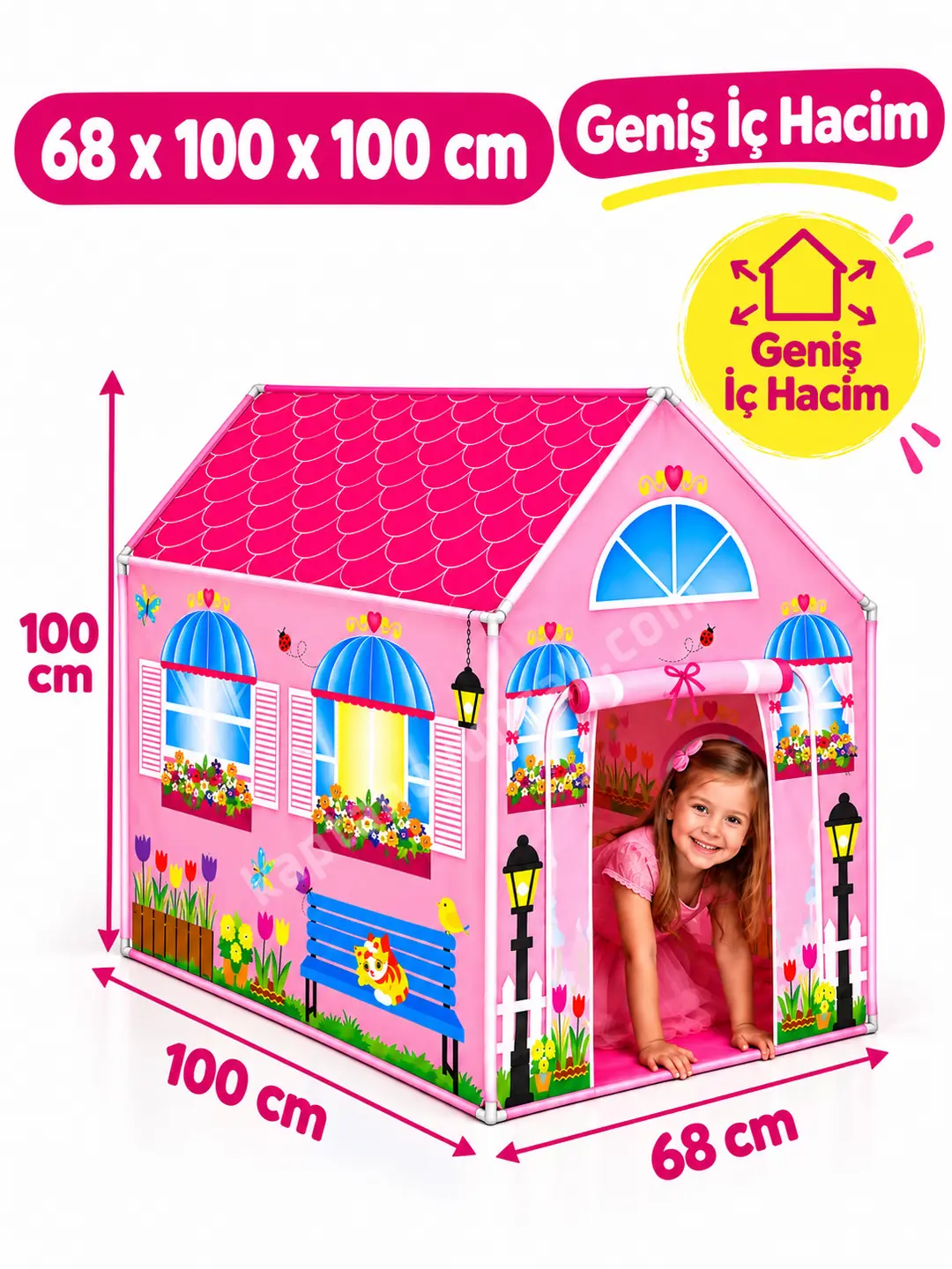 Luna Pembe Oyun Çadırı Oyun Evi