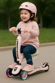 Smart Tekerlekleri Led Işıklı Oturaklı Scooter 1