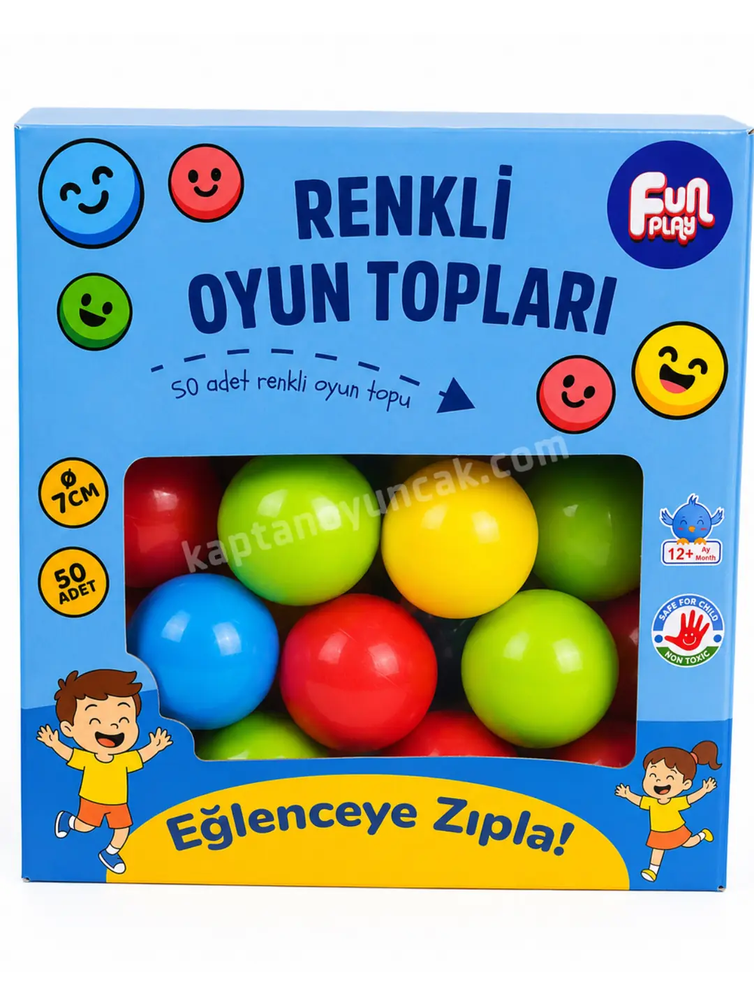 Oyun Havuzu Topları 7 Cm 50 Adet Kutulu 4