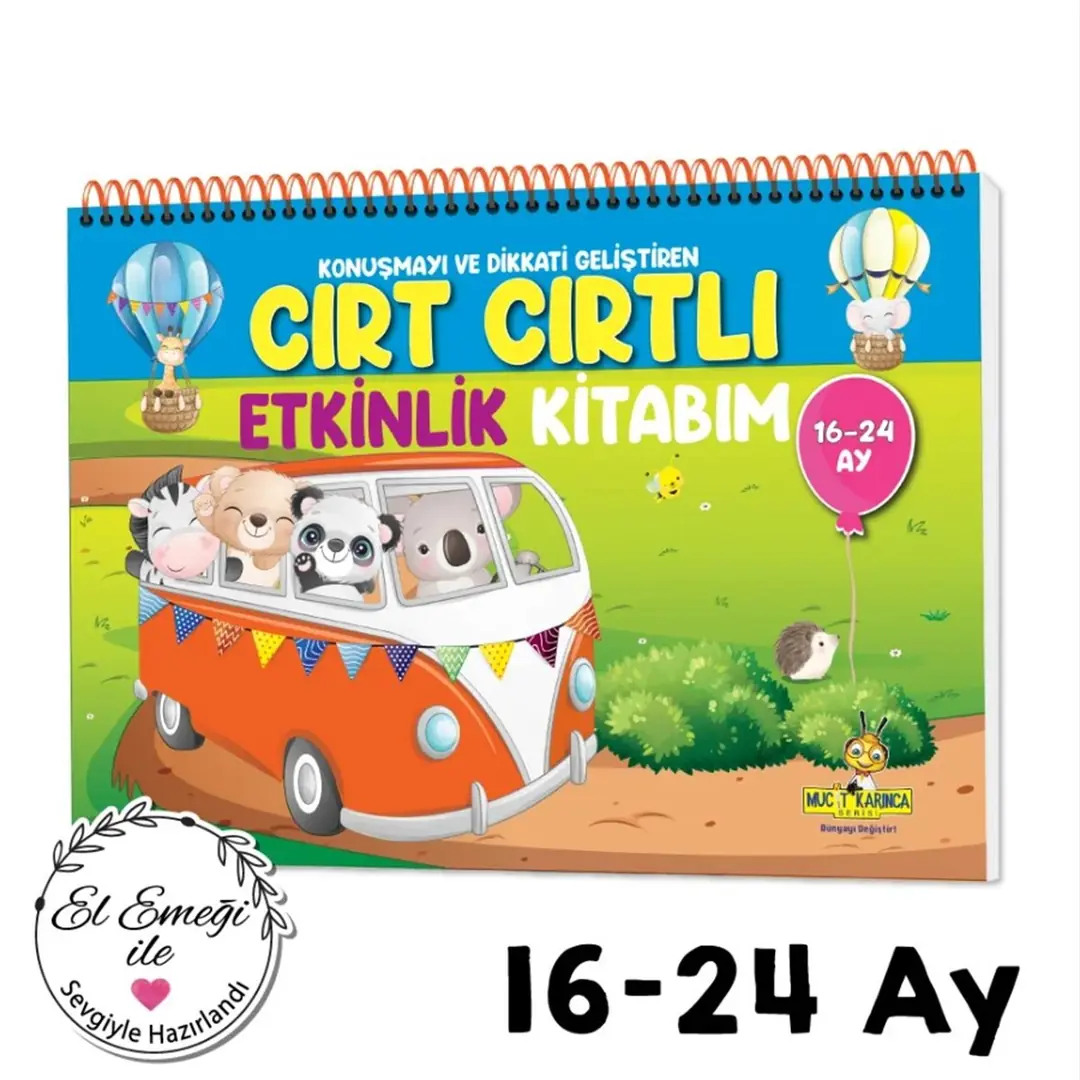 Konuşma ve Dikkati Geliştiren Cırt Cırtlı Etkinlik Kitabım:16-24 Ay