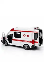 Can Sesli Çek Bırak Metal Ambulans Araba 2