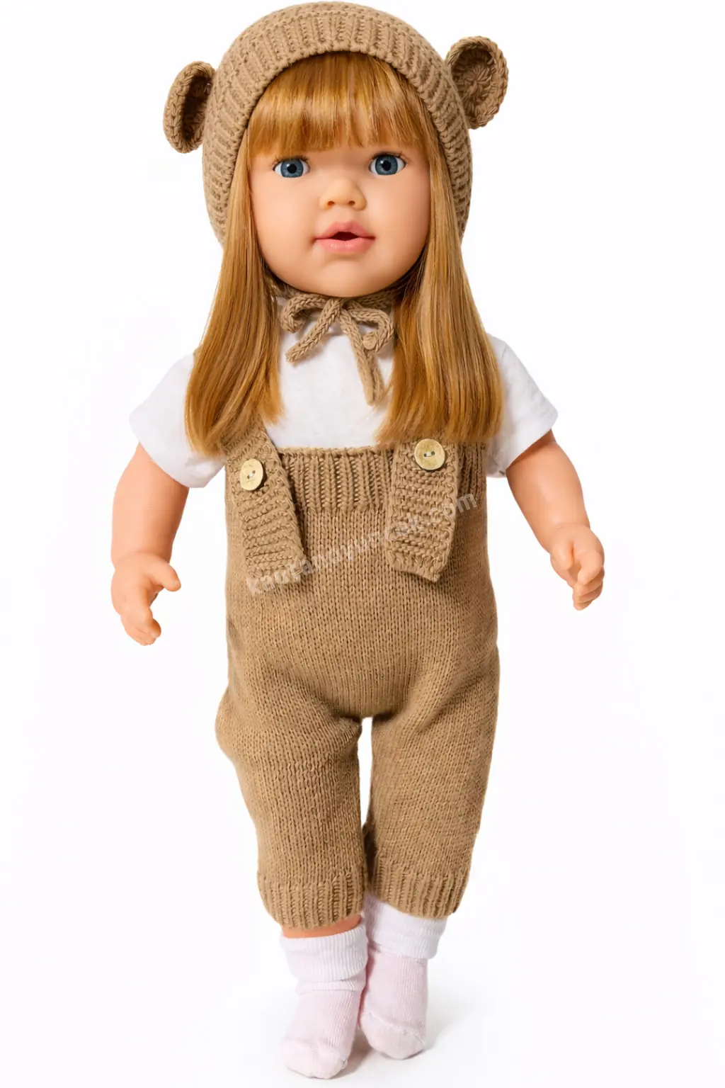 Triko Kıyafetli Masal Anlatan Sesli Azra Et Bebek 60 Cm 3
