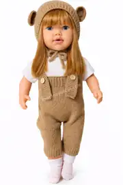 Triko Kıyafetli Masal Anlatan Sesli Azra Et Bebek 60 Cm 3
