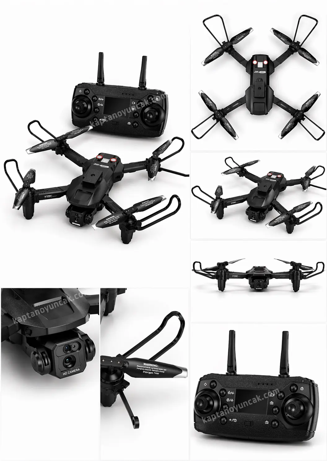 Uzaktan Kumandalı 4K Çekim Yapabilen Kameralı Katlanabilir Drone 3