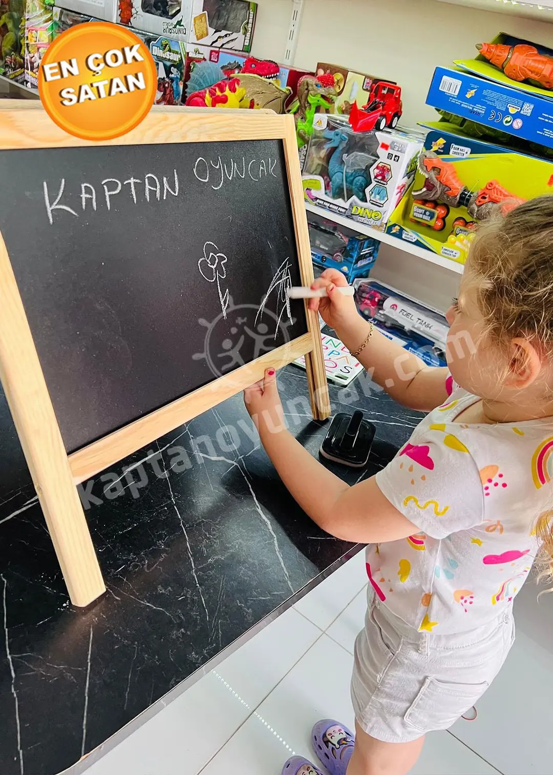 Manyetik Çift Taraflı Masaüstü Ahşap Yazı Tahtası 1