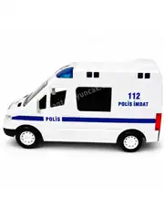 Sürtmeli Sesli ve Işıklı Polis Ekip Araba 4