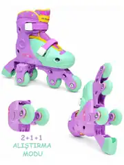 Cool Wheels Junior Çift Sıra Ayarlanabilen 4 Tekerlekli Alıştırma Pateni 27-30 2