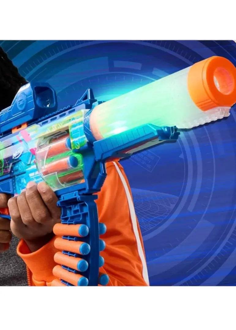 Nerf Sünger Mermili Işıklı Loadout Cyberlight Ghost 24 Mermili Sünger Dart Atan Nerf Silah 35 cm 6