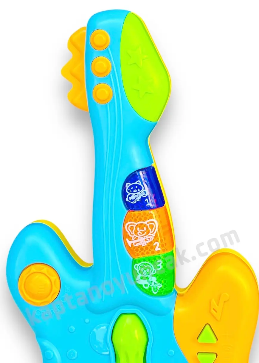 Işıklı Müzikli Eğitici Gitar Bebek Gitar Piyano 2