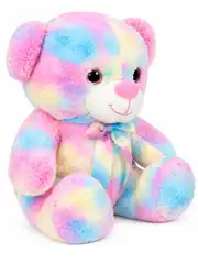 Gökkuşağı Renkli Peluş Ayı 45 cm 2