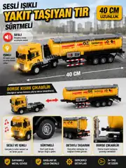 Sürtmeli Sesli Işıklı Yakıt Taşıyan Metal Mikser Tır 1