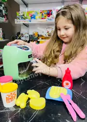 Vardem Dokunmatik Airfryer Fritöz Set  Renk Değiştiren Gıdalar Aksesuarlı Oyun Seti 4
