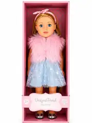 Mor Yelek Giyen Etekli Alya Bebek 47 Cm 4