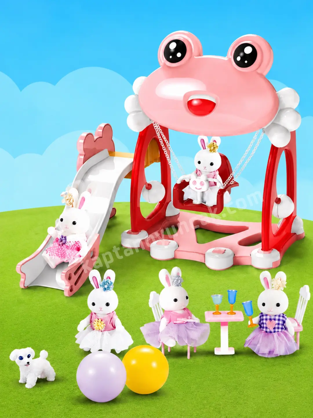 Bay Dreamy Mini Tavşan Ailesi Kurbağa Oyun Parkı
