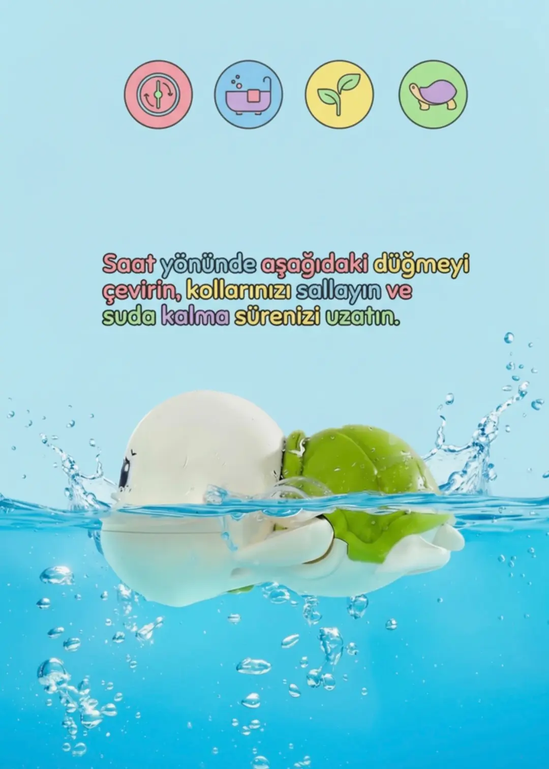 Suda Yüzebilen Kurmalı Yüzen Kaplumbağa 5