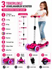Cool Wheels 3 Tekerlekli Katlanabilir Maxi Işıklı Scooter 1