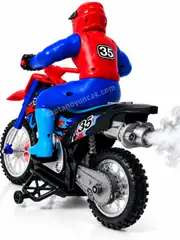 Uzaktan Kumandalı Şarjlı Duman Atabilen 20 KM Hız Yapabilen Rc Cross Motosiklet 5