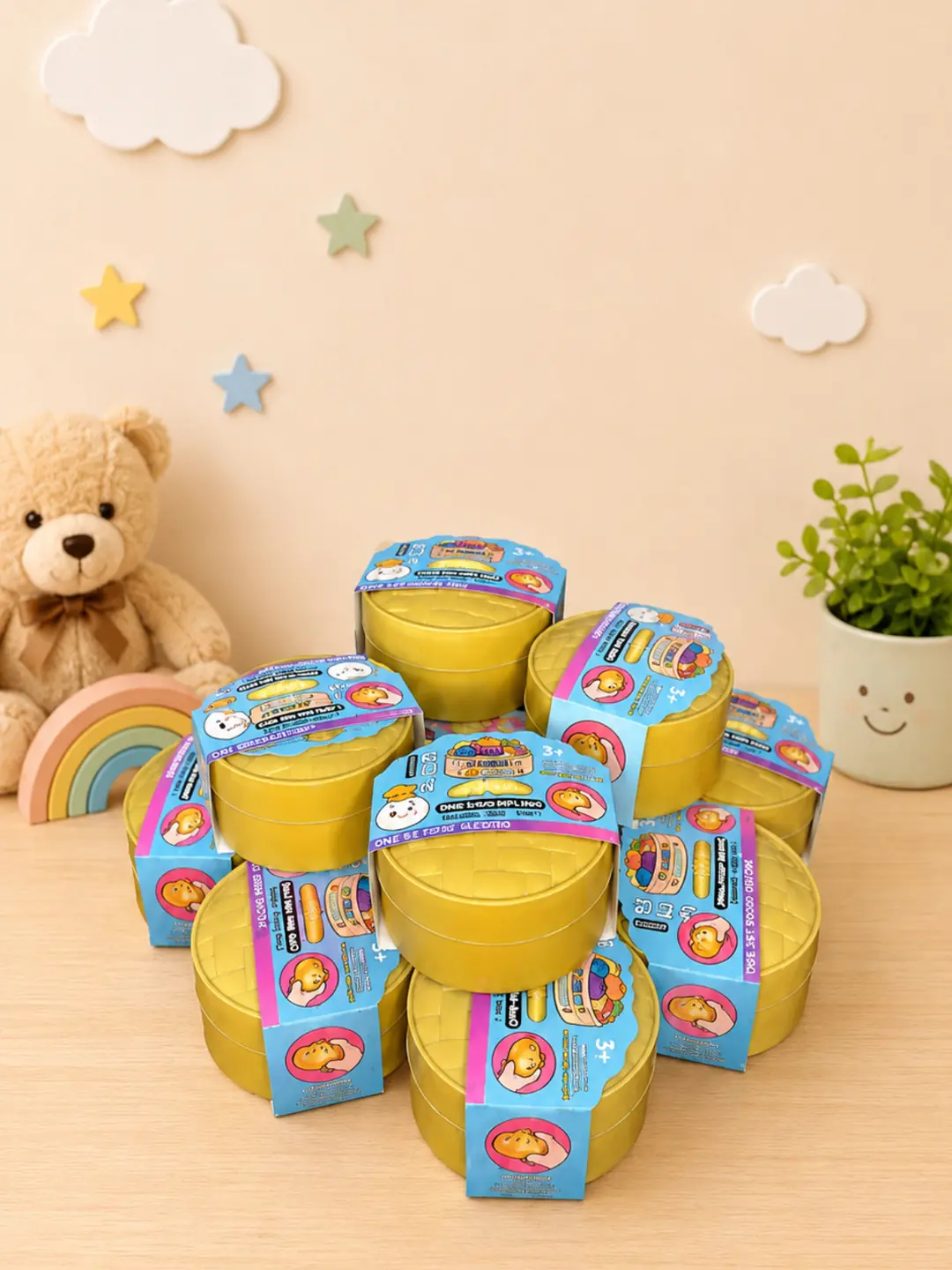 Dumpling Squishy Sürpriz Simli Renkli Çin Mantısı Büyük Boy 8
