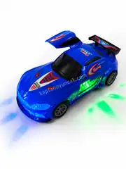 Sensörlü Hareketli Spor Araba 3D Işıklı Sesli 360 Derece Dönen Spor Araba 3
