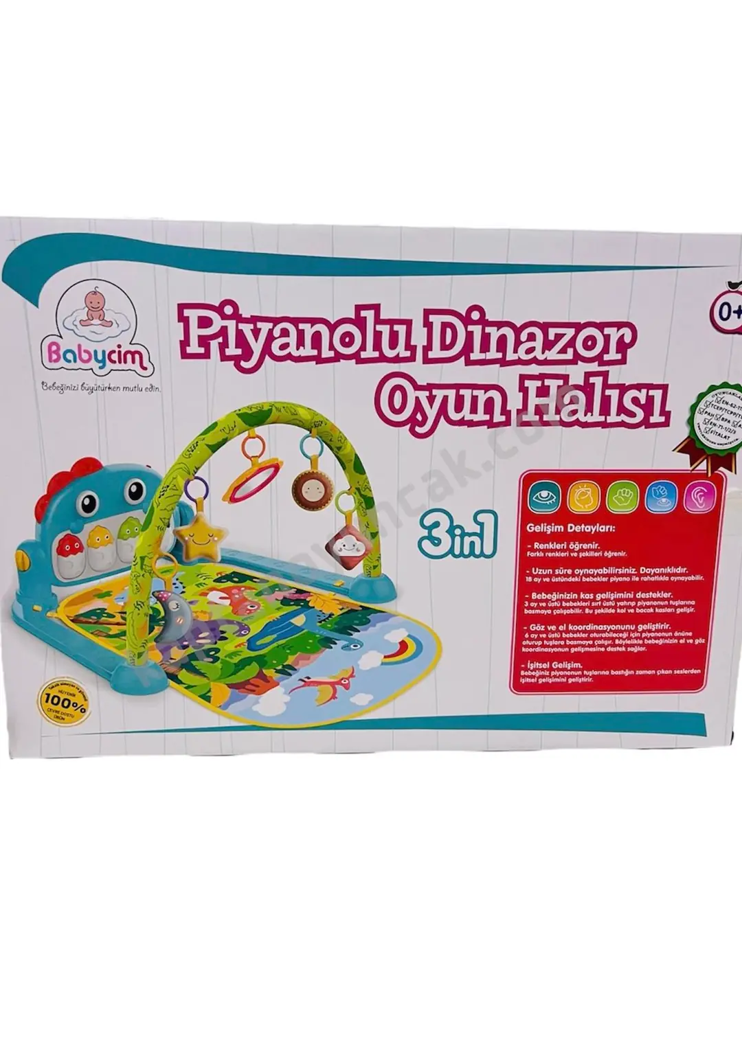 Babycim Eğitici Piyanolu Dinazor Oyun Halısı 9