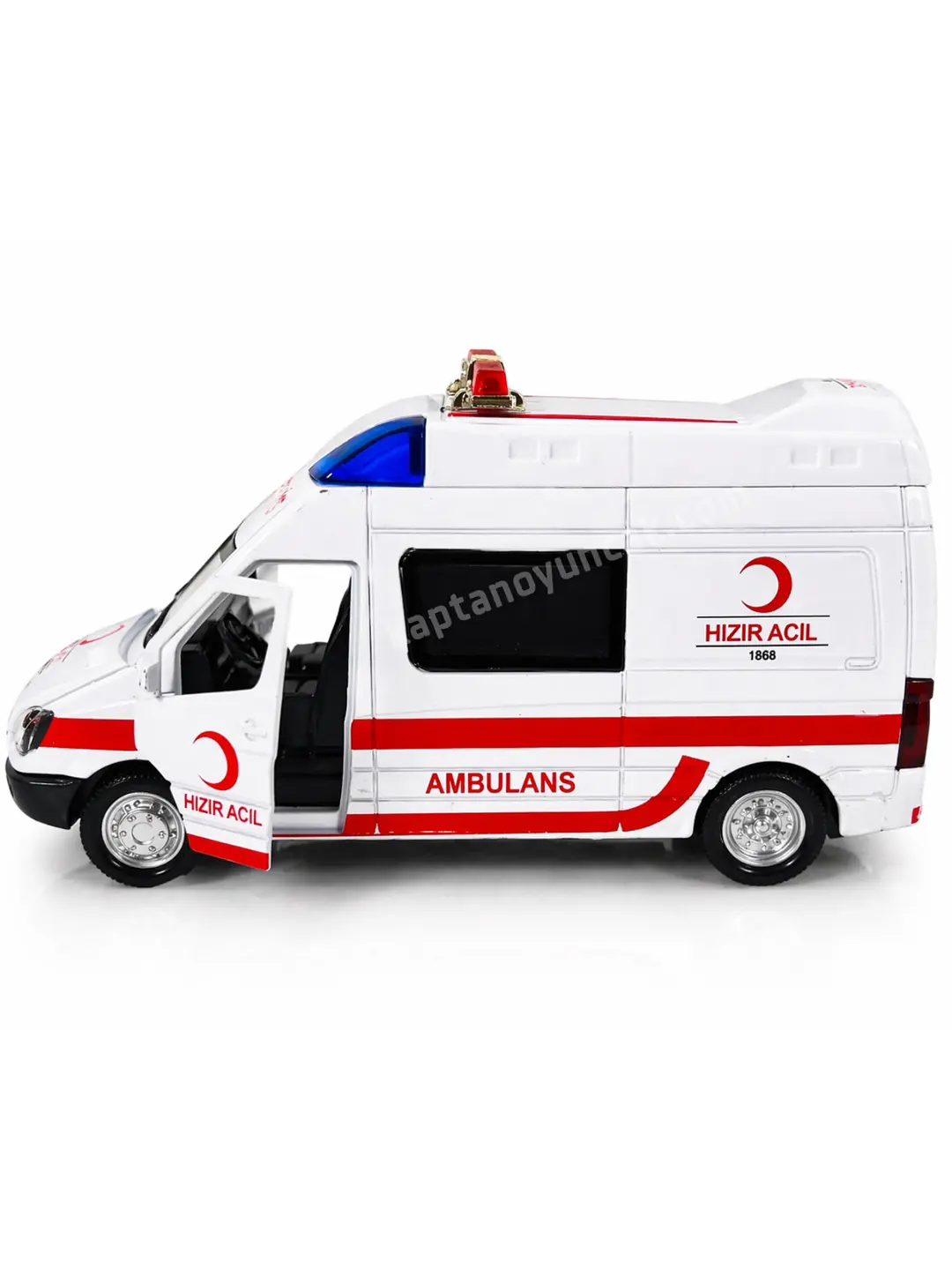 Sesli Çek Bırak İlk Yardım Aracı Metal Ambulans Araba 3