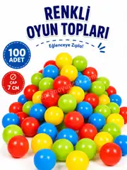 Oyun Havuzu Topları 7 Cm 100 Adet Kutulu 2