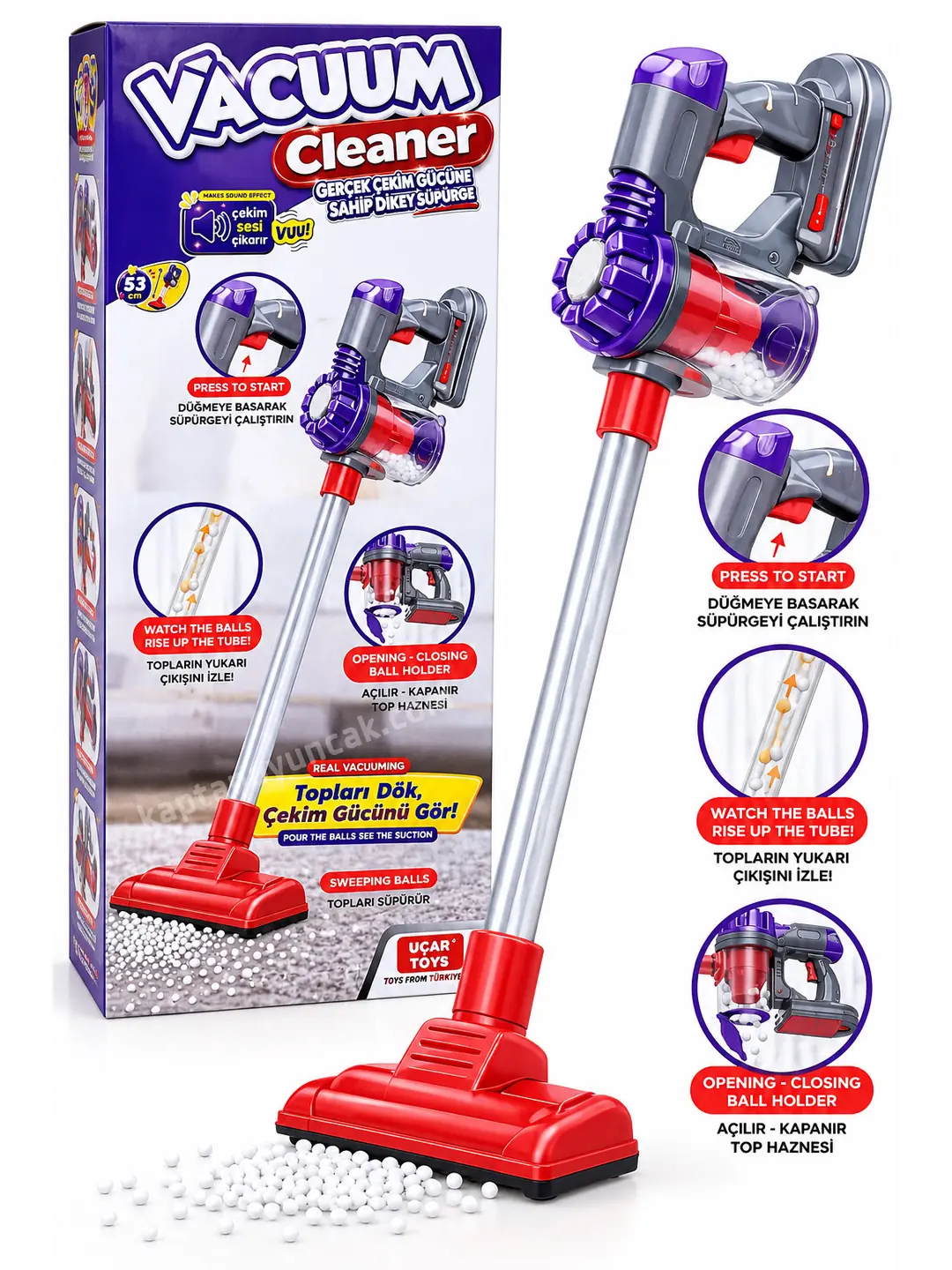 Ayaklı Dyson Dikey Süpürge Pilli Süpürge 2si 1 Arada Aparatlı Çekim Gücü