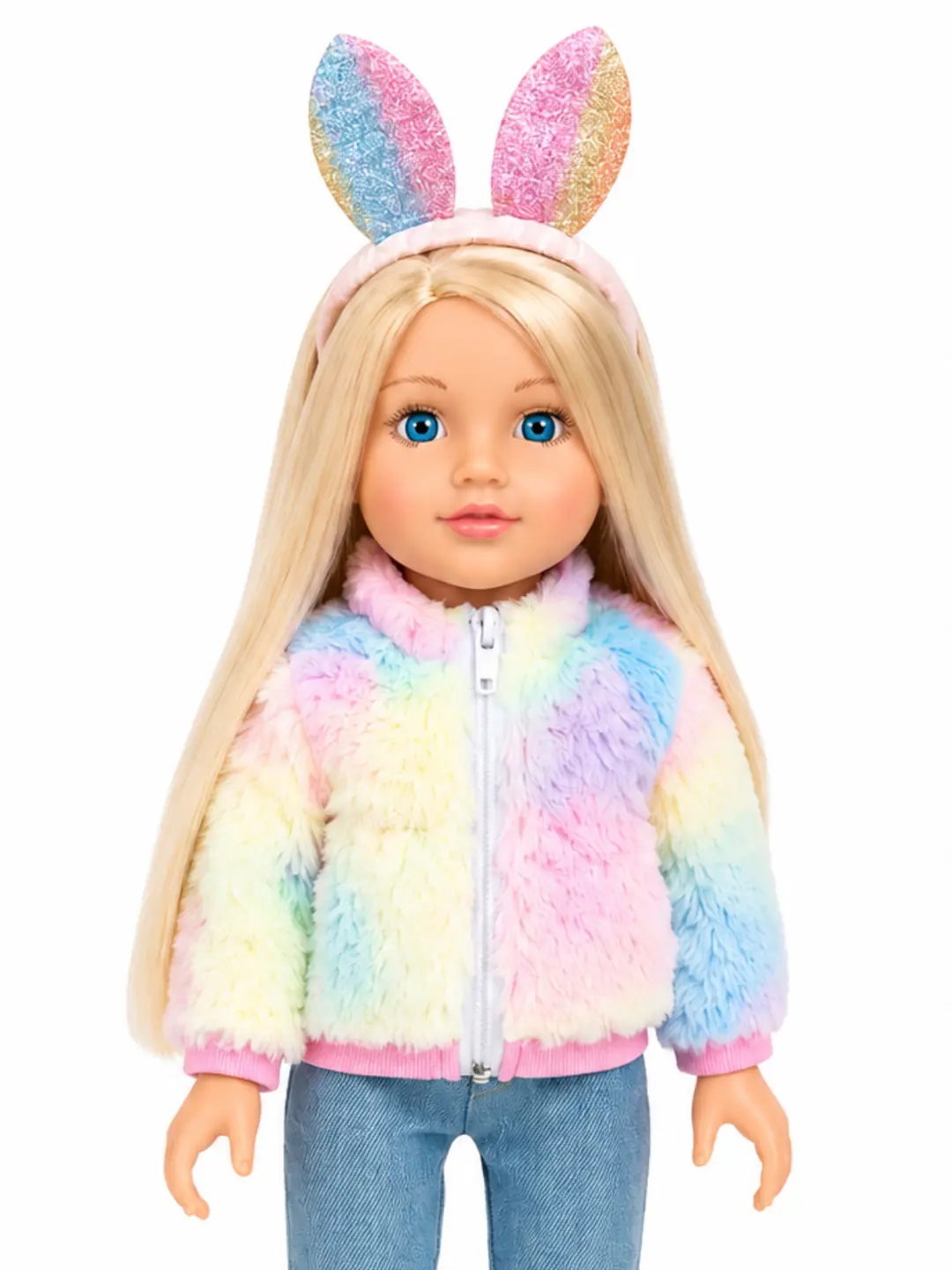 Tavşan Kulaklı Saç Bantlı Alya Bebek 47 cm 3
