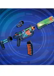 Nerf Sünger Mermili Işıklı Loadout Cyberlight Ghost 24 Mermili Sünger Dart Atan Nerf Silah 35 cm 8